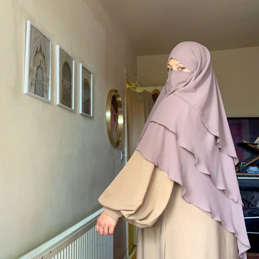 Khimar 3 Layer - Nude